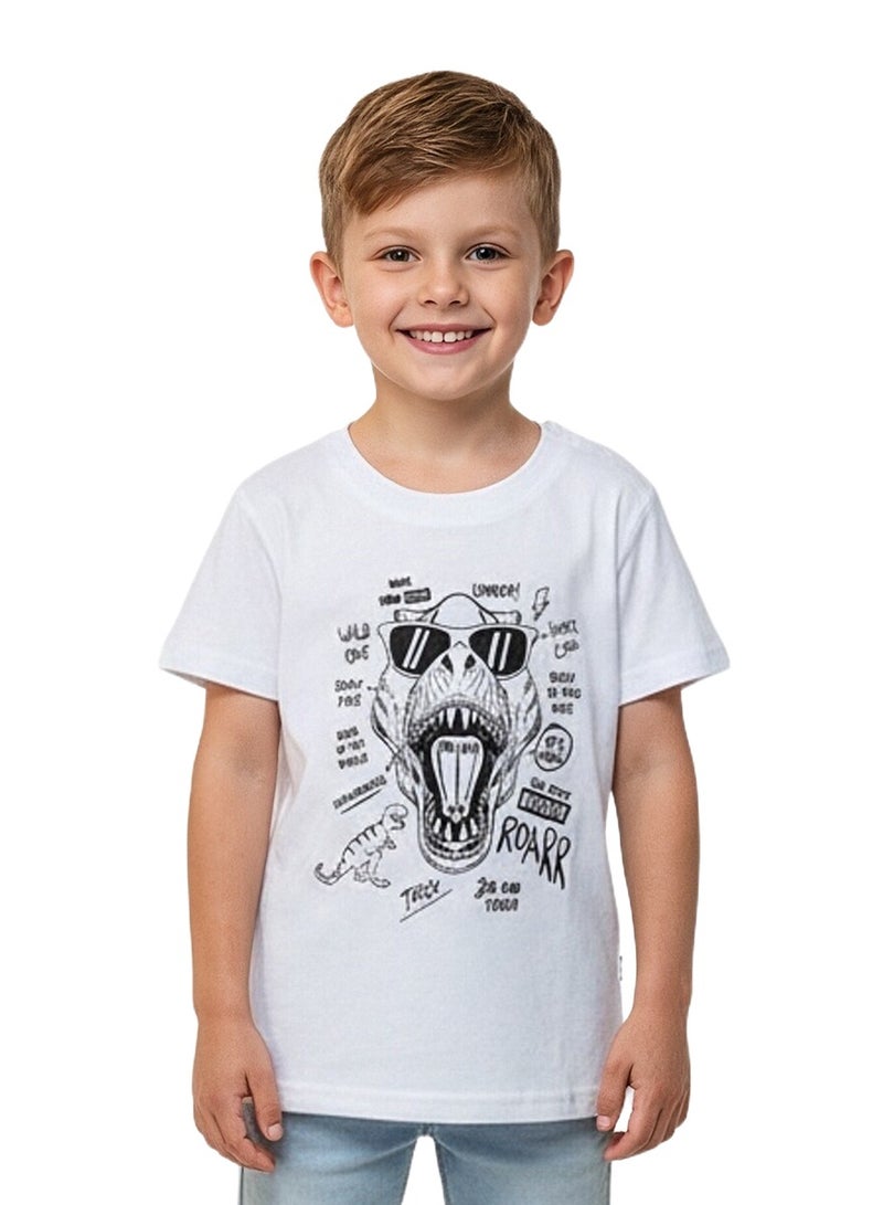 Boys T-Shirt Short Sleeve Tees Summer Children's Clothes Printed Top - Image 1